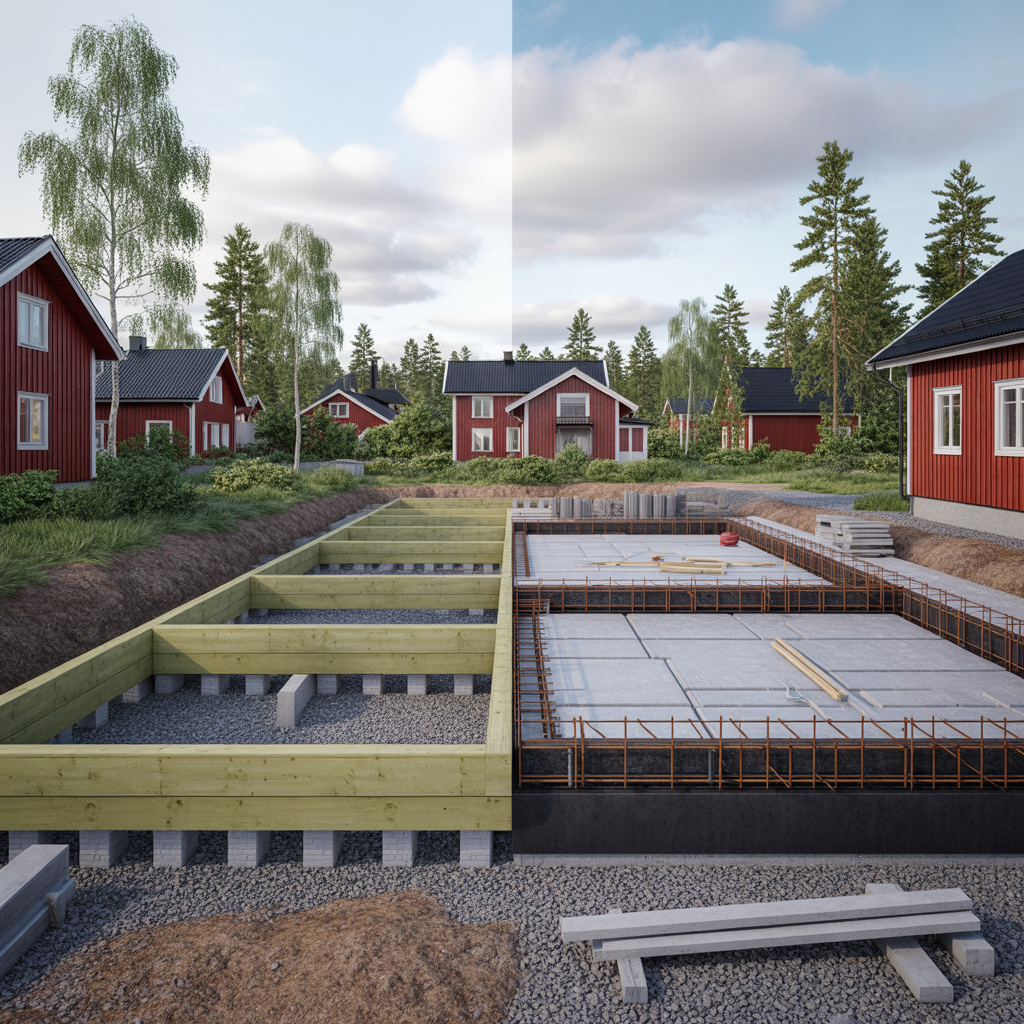 plintgrund vs platta pa mark jamforelse och kostnader