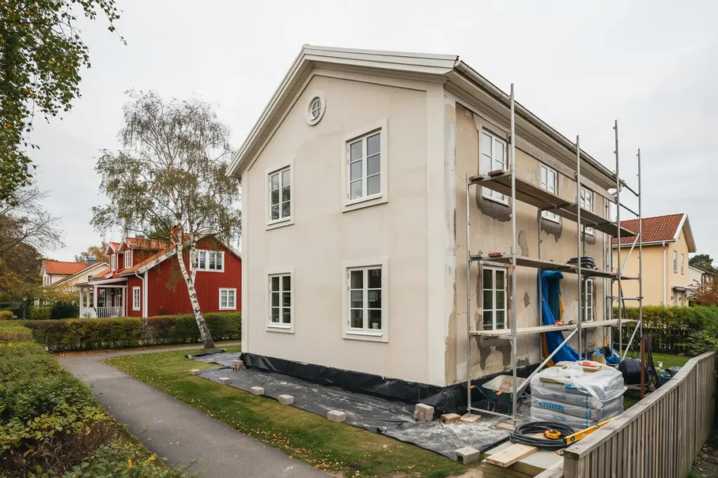 fasadrenovering p villa tecken kostnader och smart planering innan skadorna blir dyra